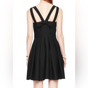 Kate Spade Black Crepe Bow Back Dress